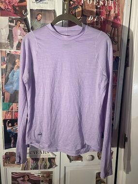 Janji Repeat Merino Blend Running Shirt Lavender S